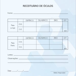 Receituário para Óculos Oftalmologia Visby - Imagem 1