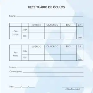 Receituário para Óculos Oftalmologia Visby - Imagem 1