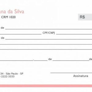 Recibo em 2 vias Ginecologia Atlanta - Imagem 1