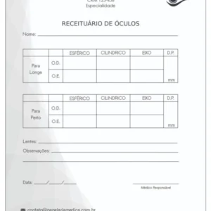 Receituário para Óculos Oftalmologia Estocolmo - Imagem 1