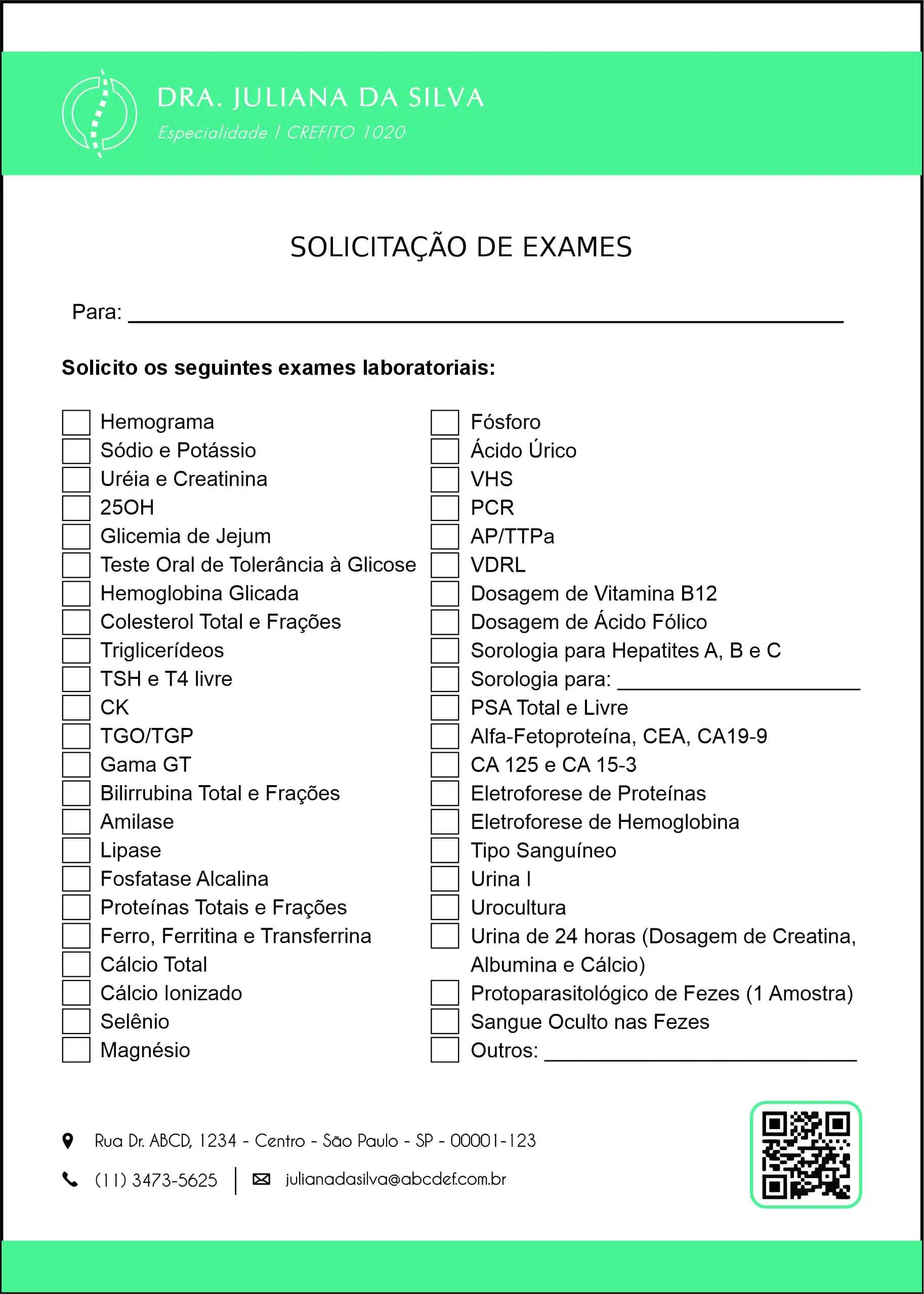 Solicitação de Exames Esparta
