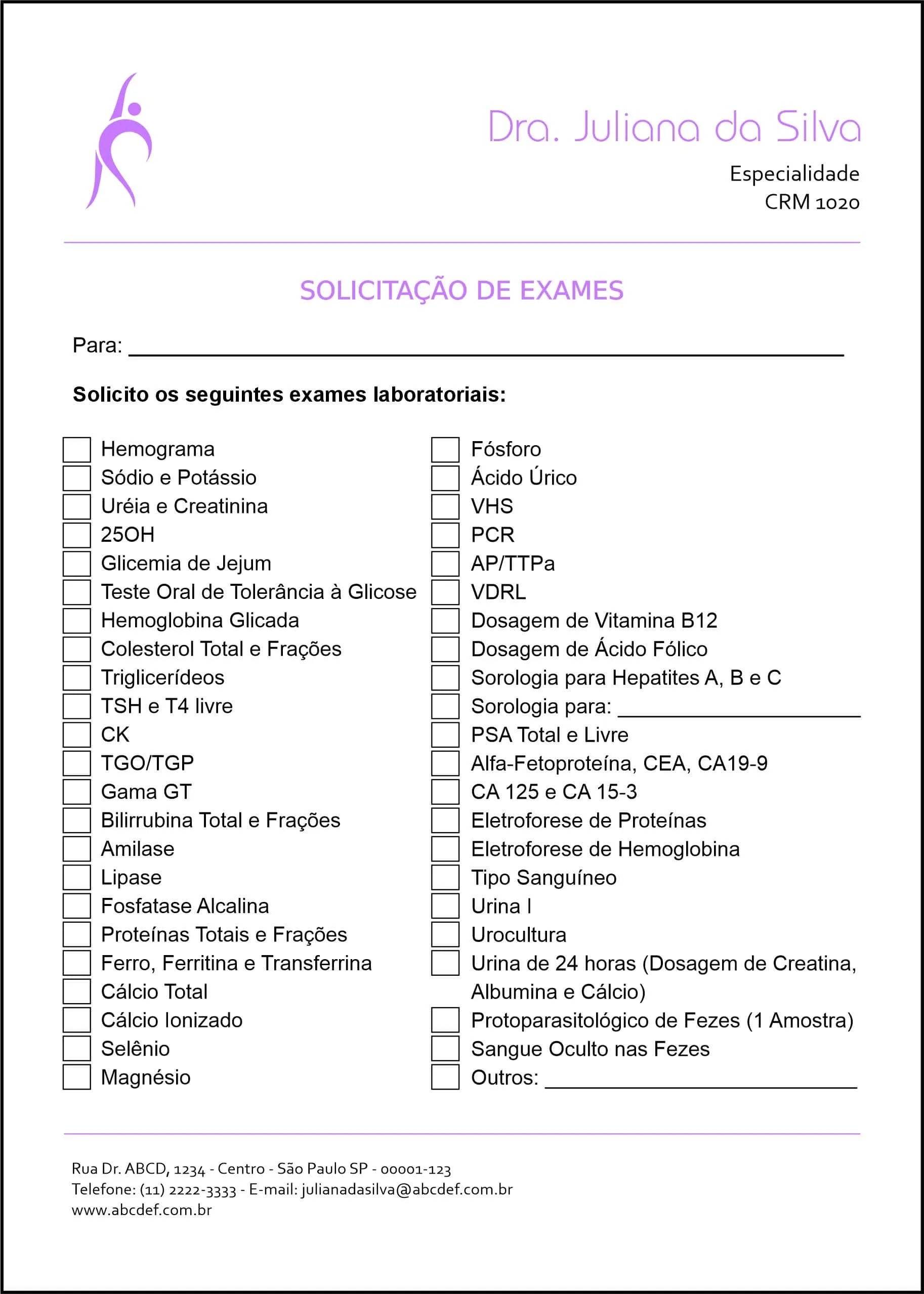 Solicitação de Exames Troia
