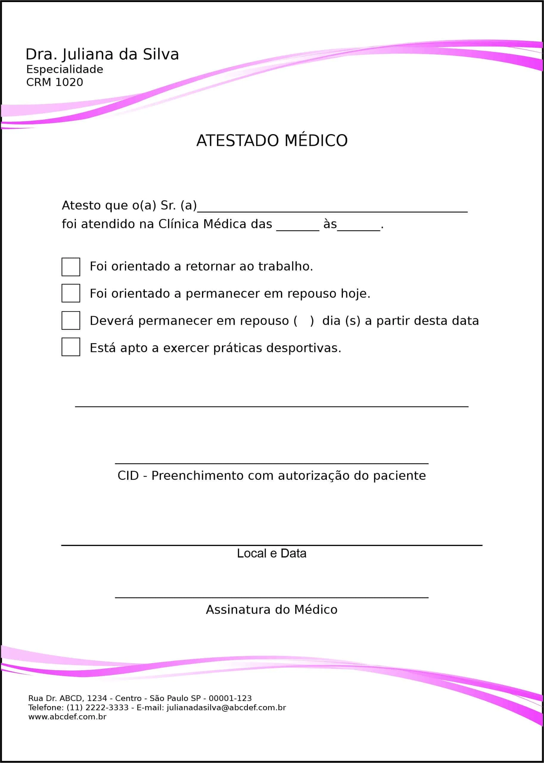 Atestado Clínica Geral Berenice II