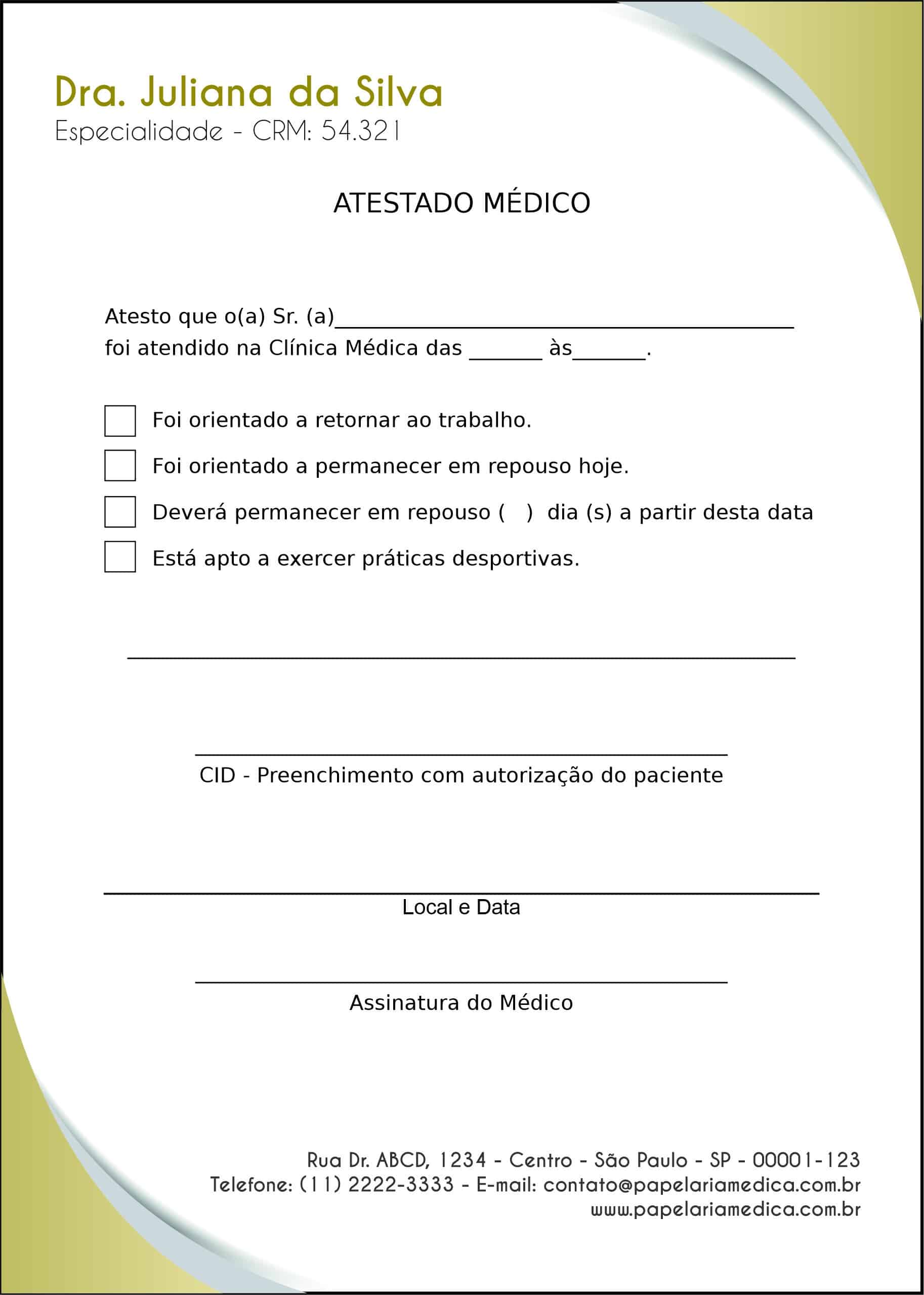 Atestado Clínica Geral Porto Said