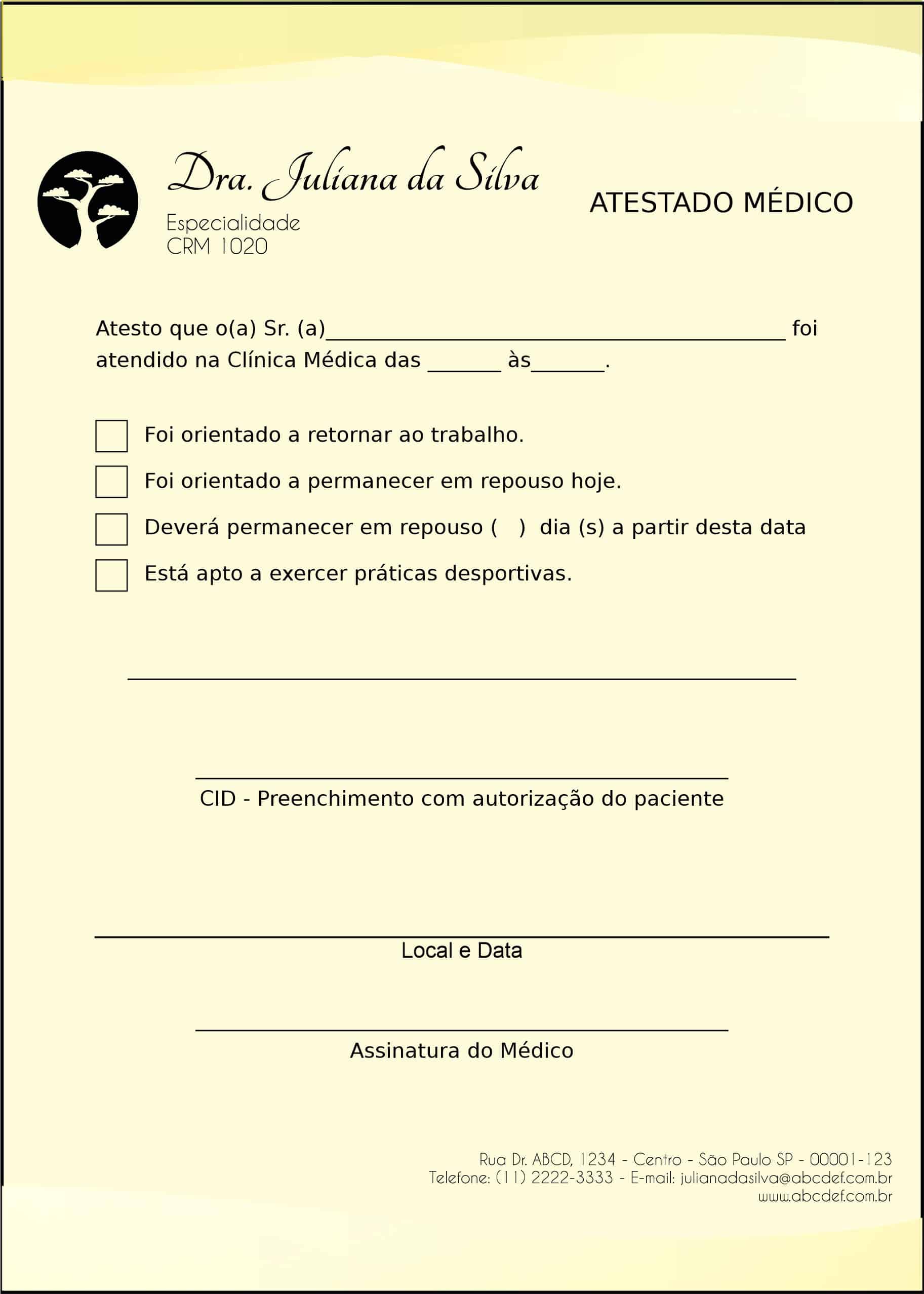 Atestado Geriatria Teerã