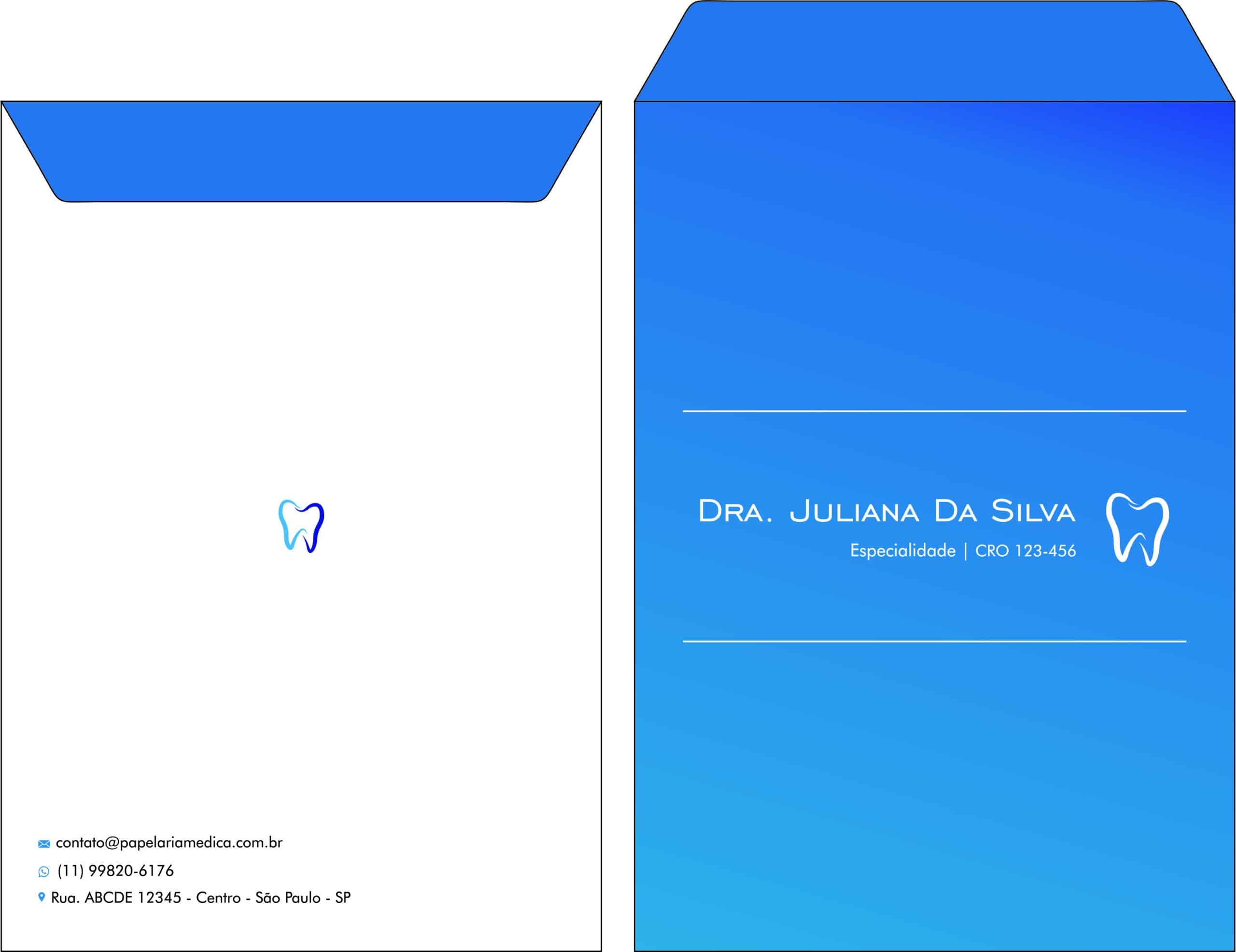 Envelope Saco 24x34cm Odontológico Marselha