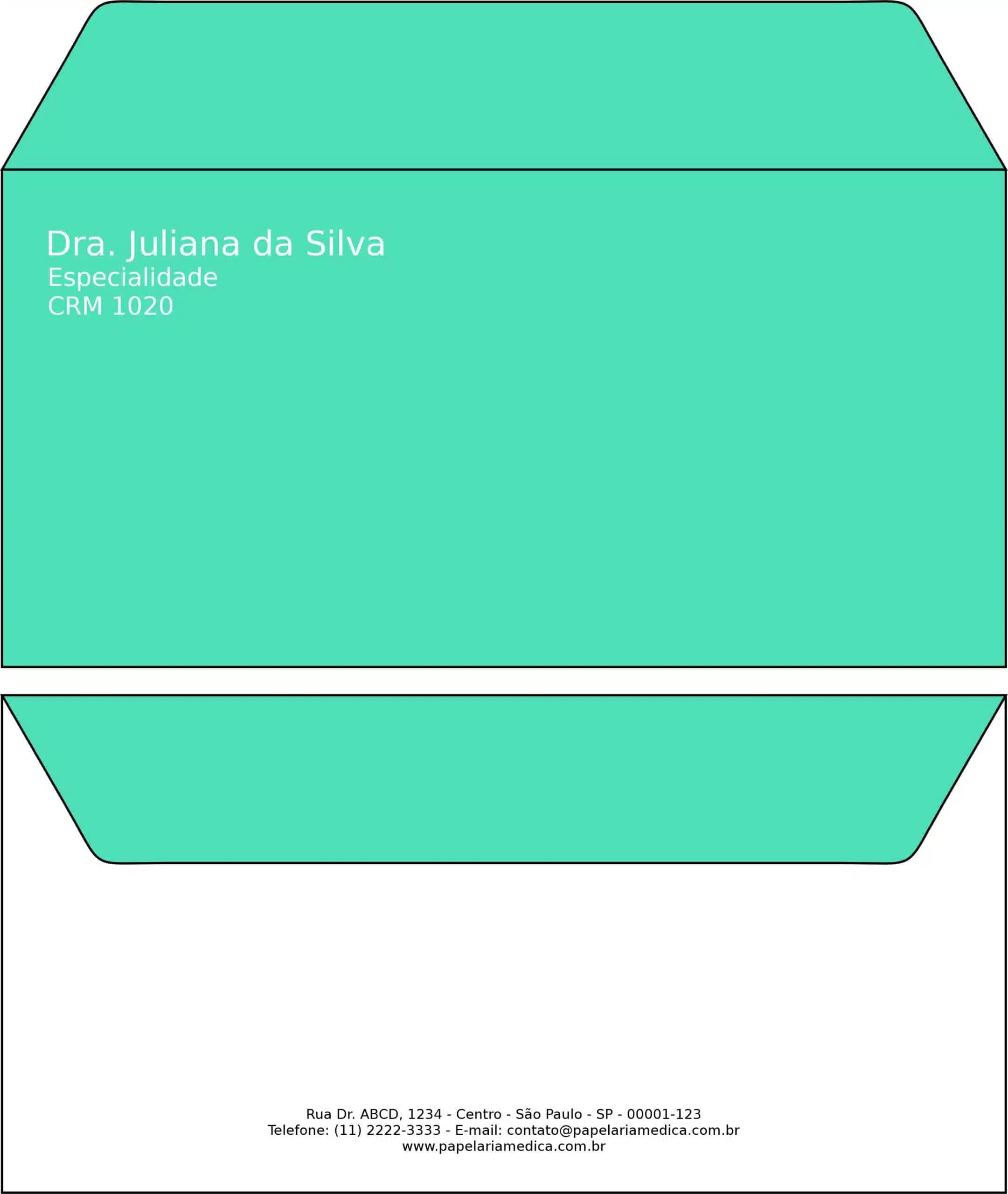 Envelope Ofício (Carta) Clínica Geral Esna