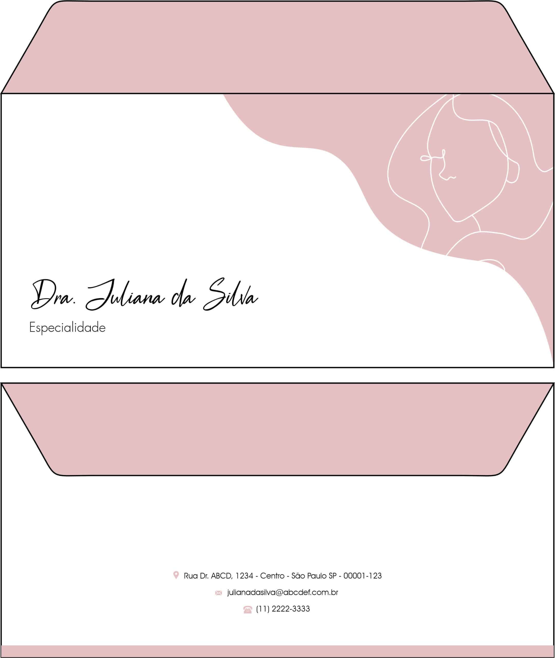 Envelope Ofício (Carta) Dermatologista Derby