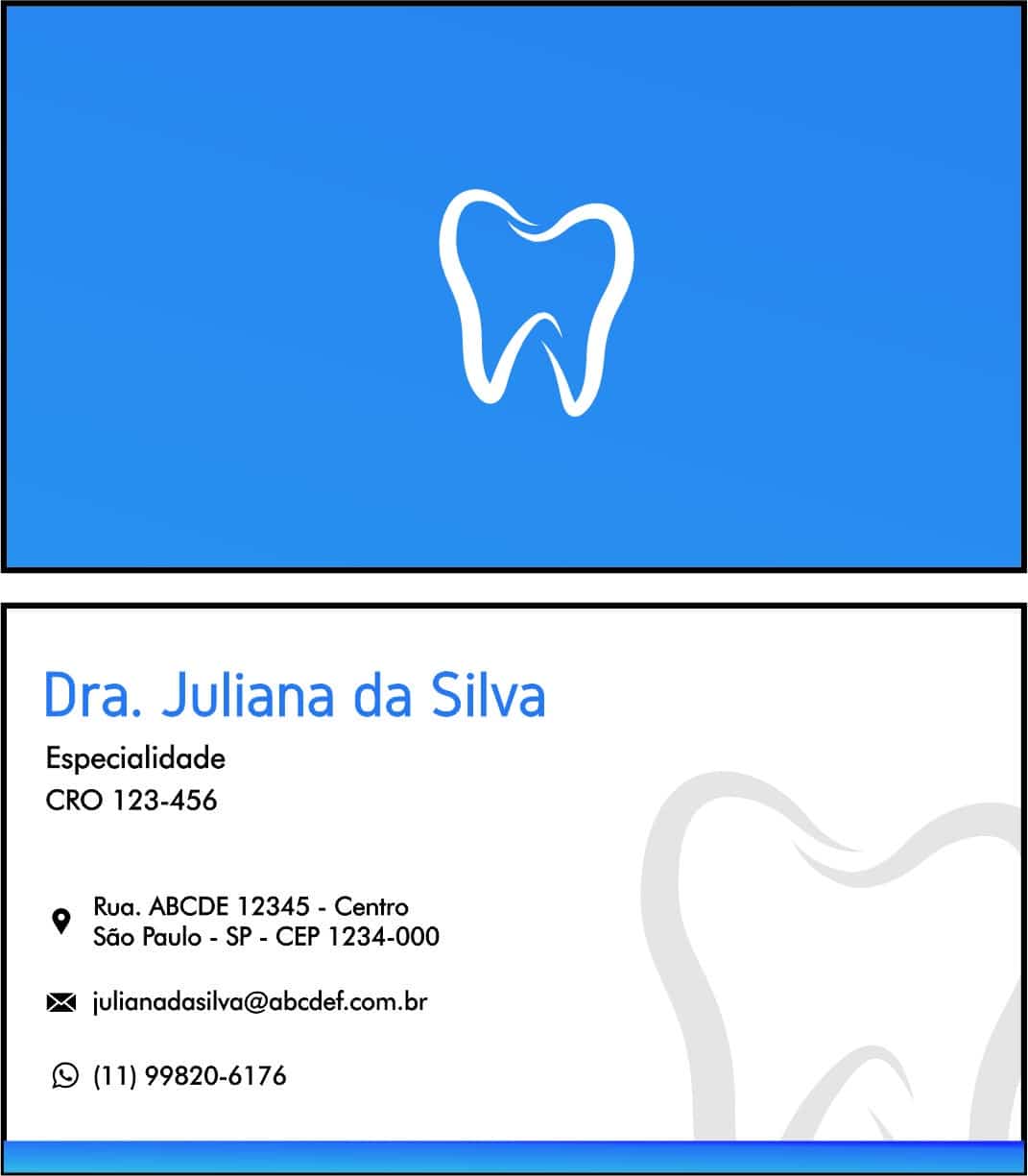 Cartão de Visitas Odontológico Marselha