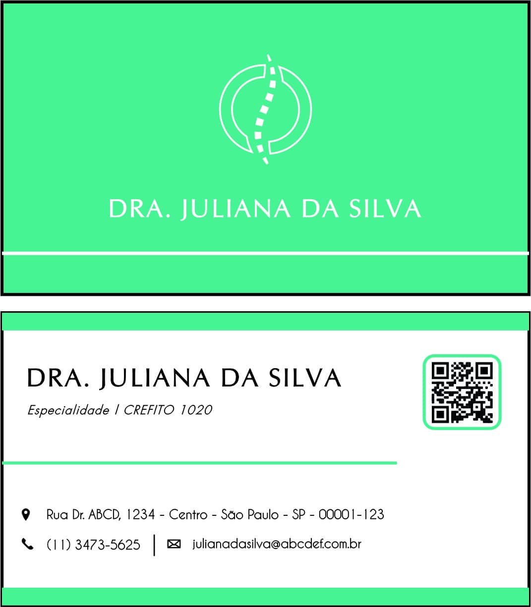 Cartão de Visitas Fisioterapia Esparta