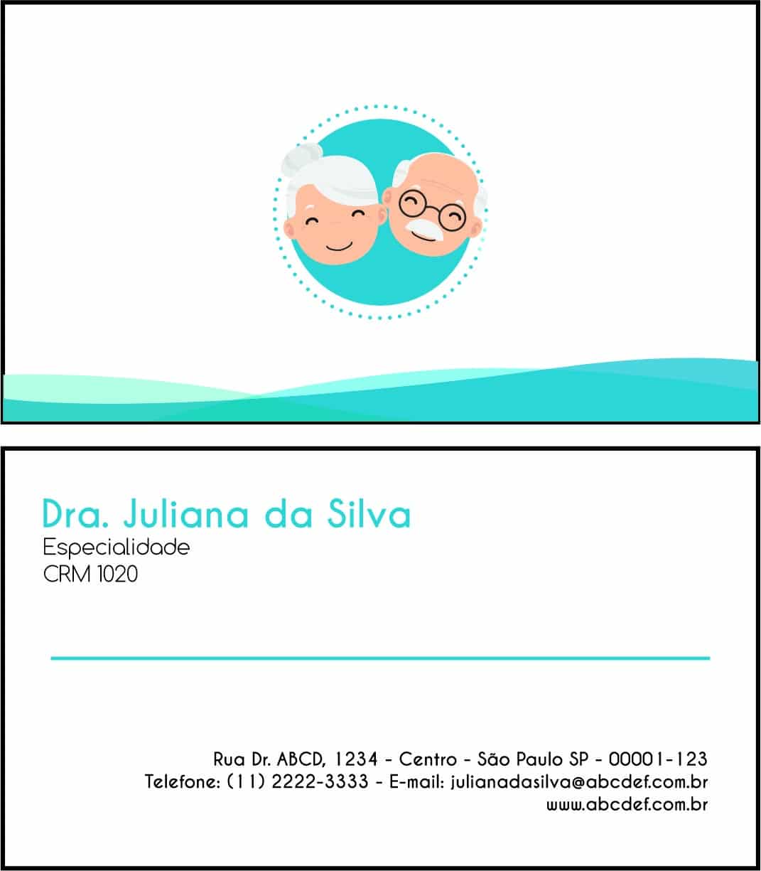 Cartão de Visitas Geriatria Sari