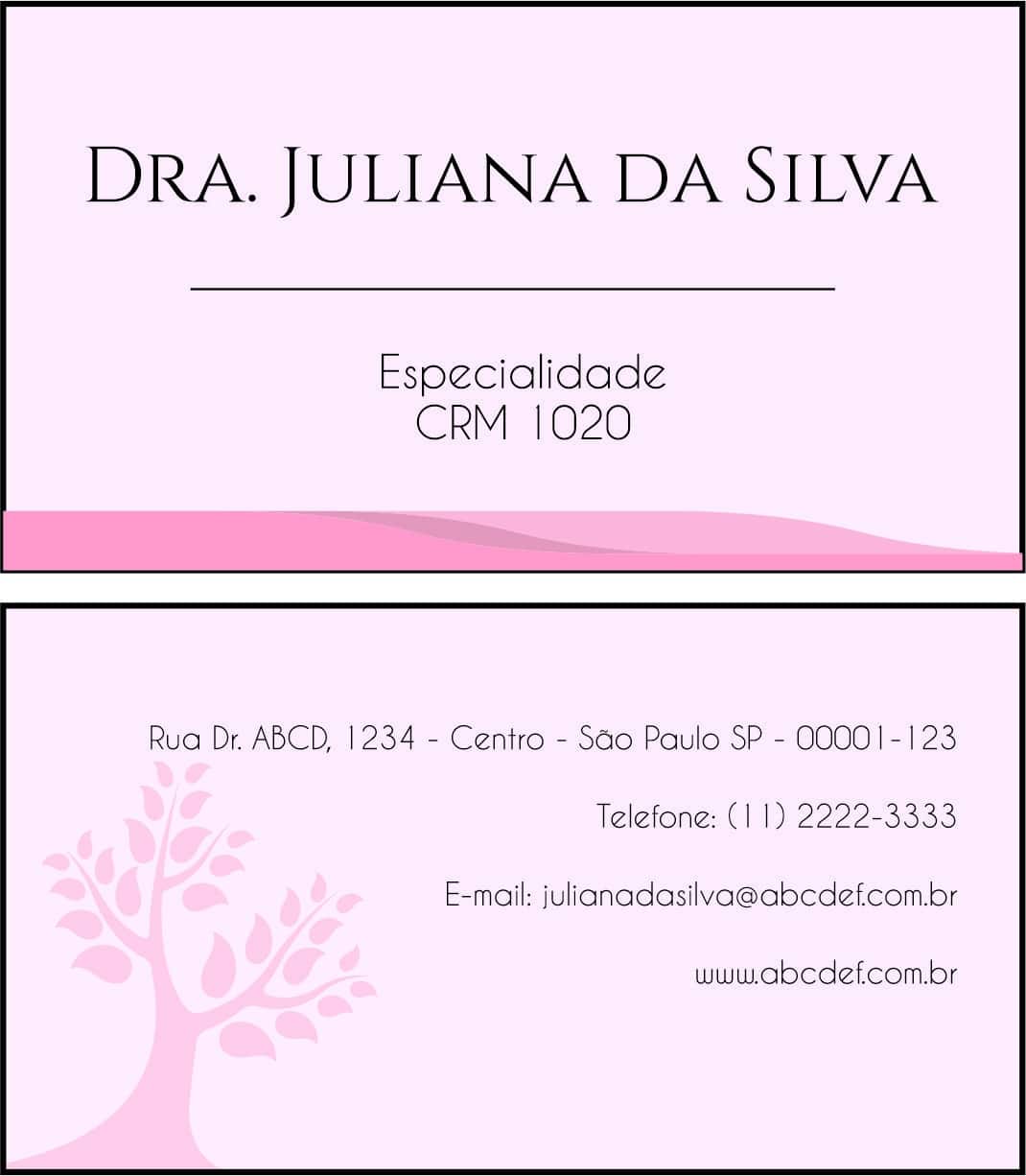 Cartão de Visitas Geriatria Carmânia