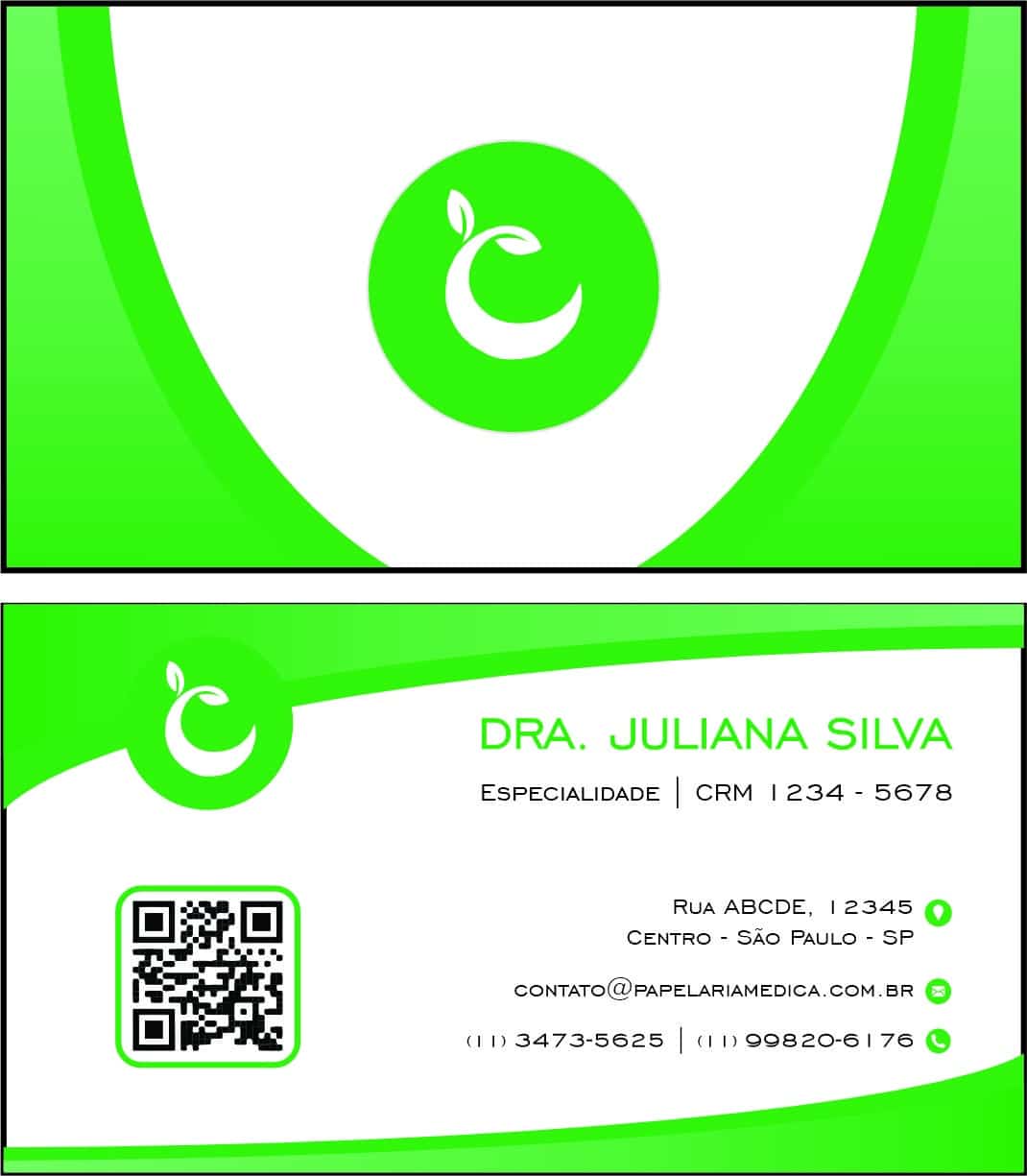 Cartão de Visitas Nutricionista Córdoba