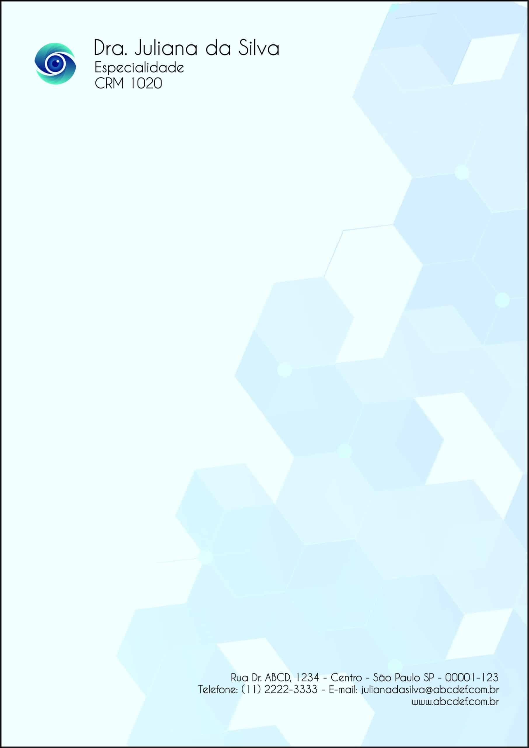 Receituário A4 Oftalmologia Visby