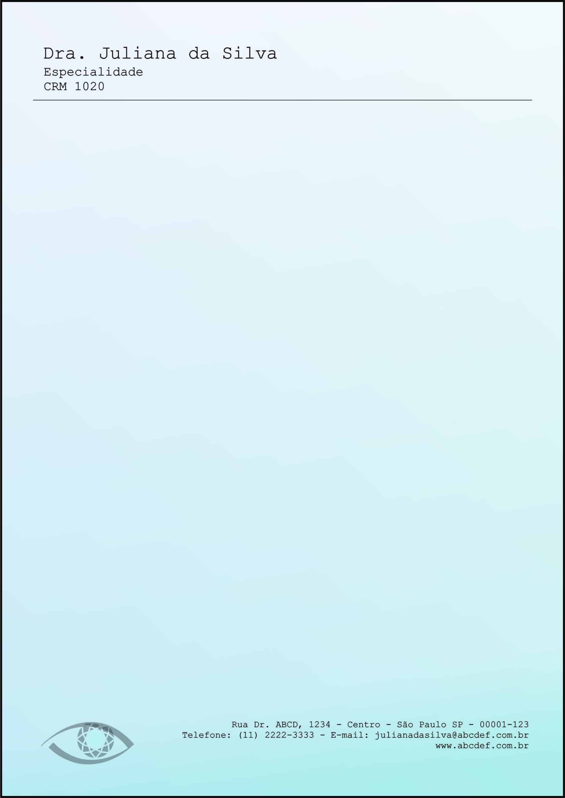 Receituário A4 Oftalmologia Kiruna