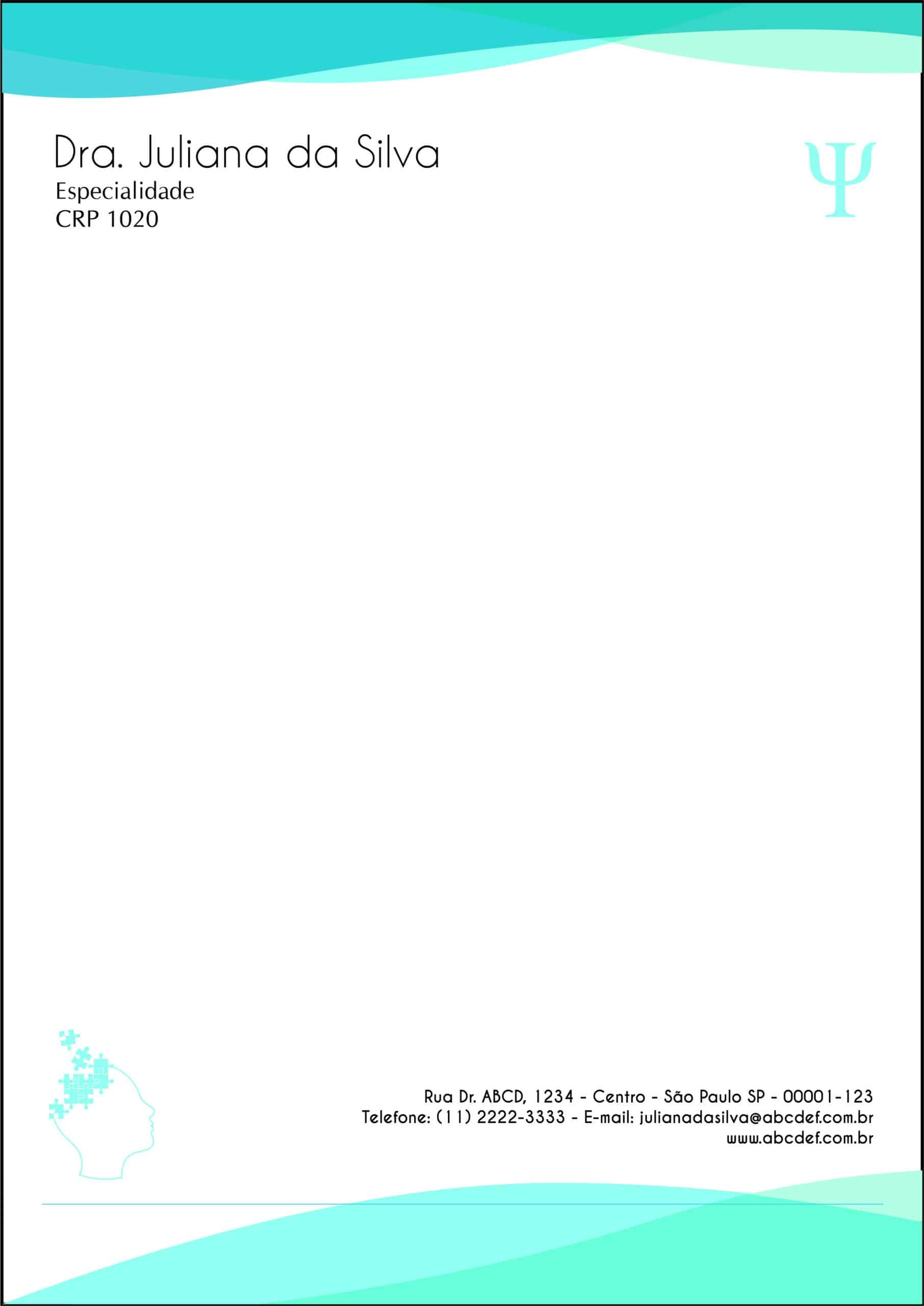 Receituário A4 Psicológico Düsseldorf