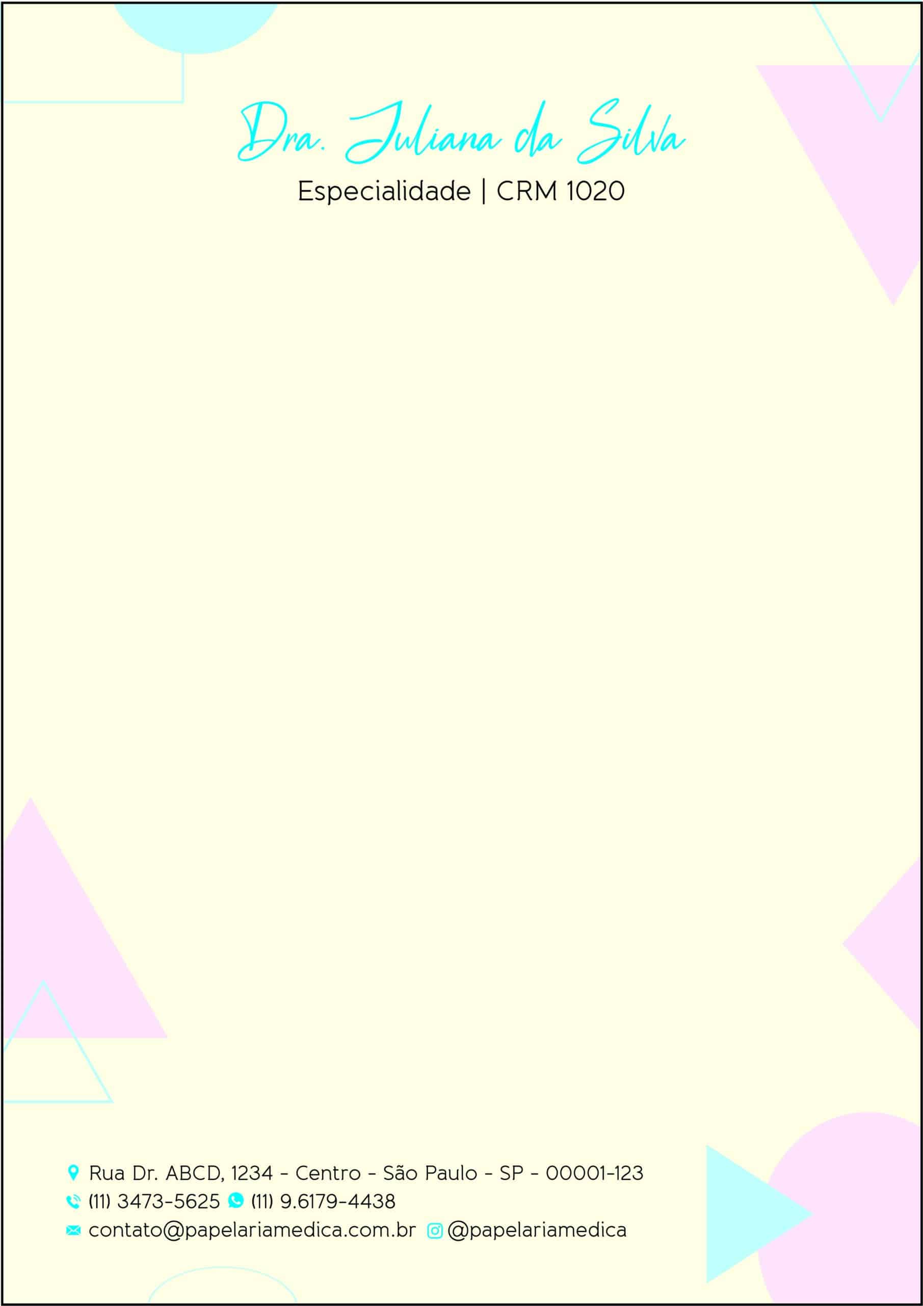 Receituário A4 Pediatria Cracóvia