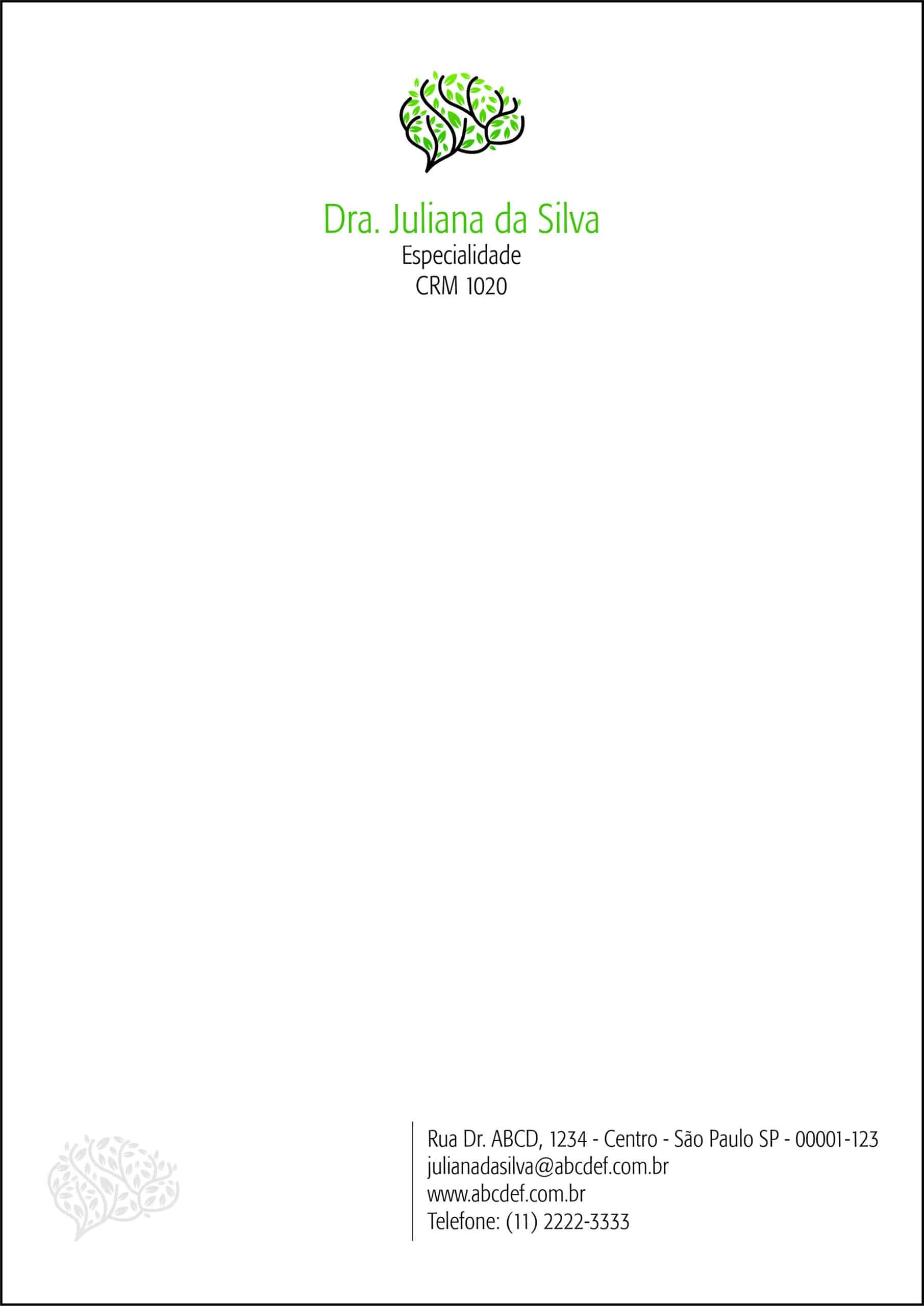 Receituário A4 Psiquiatra e Neurologista Turim