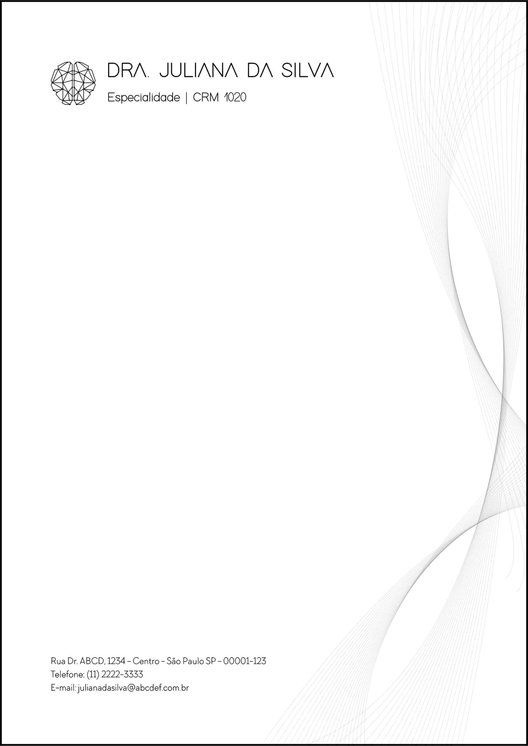 Receituário A4 Psiquiatra e Neurologista Milan