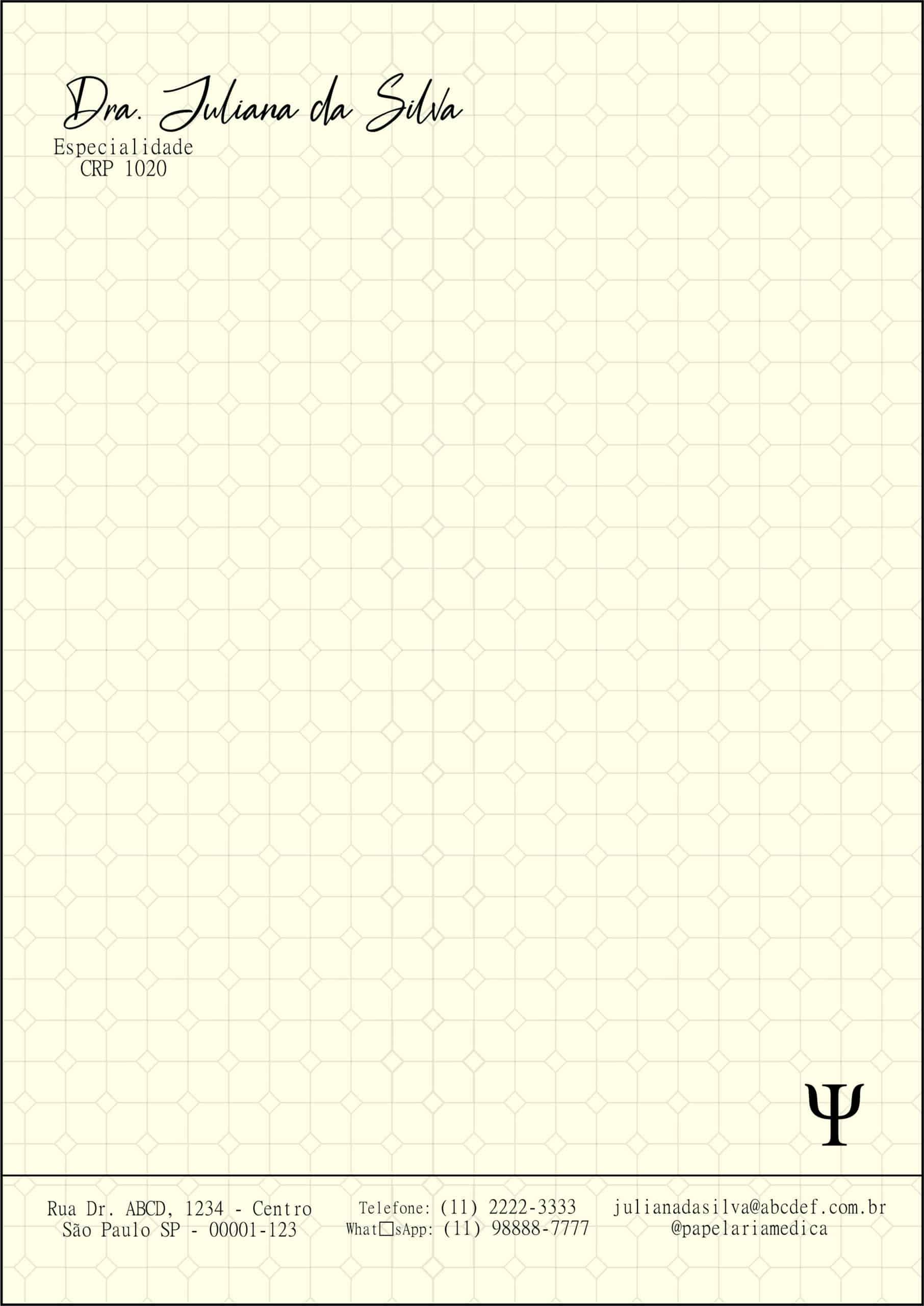 Receituário A4 Psicológico Munique