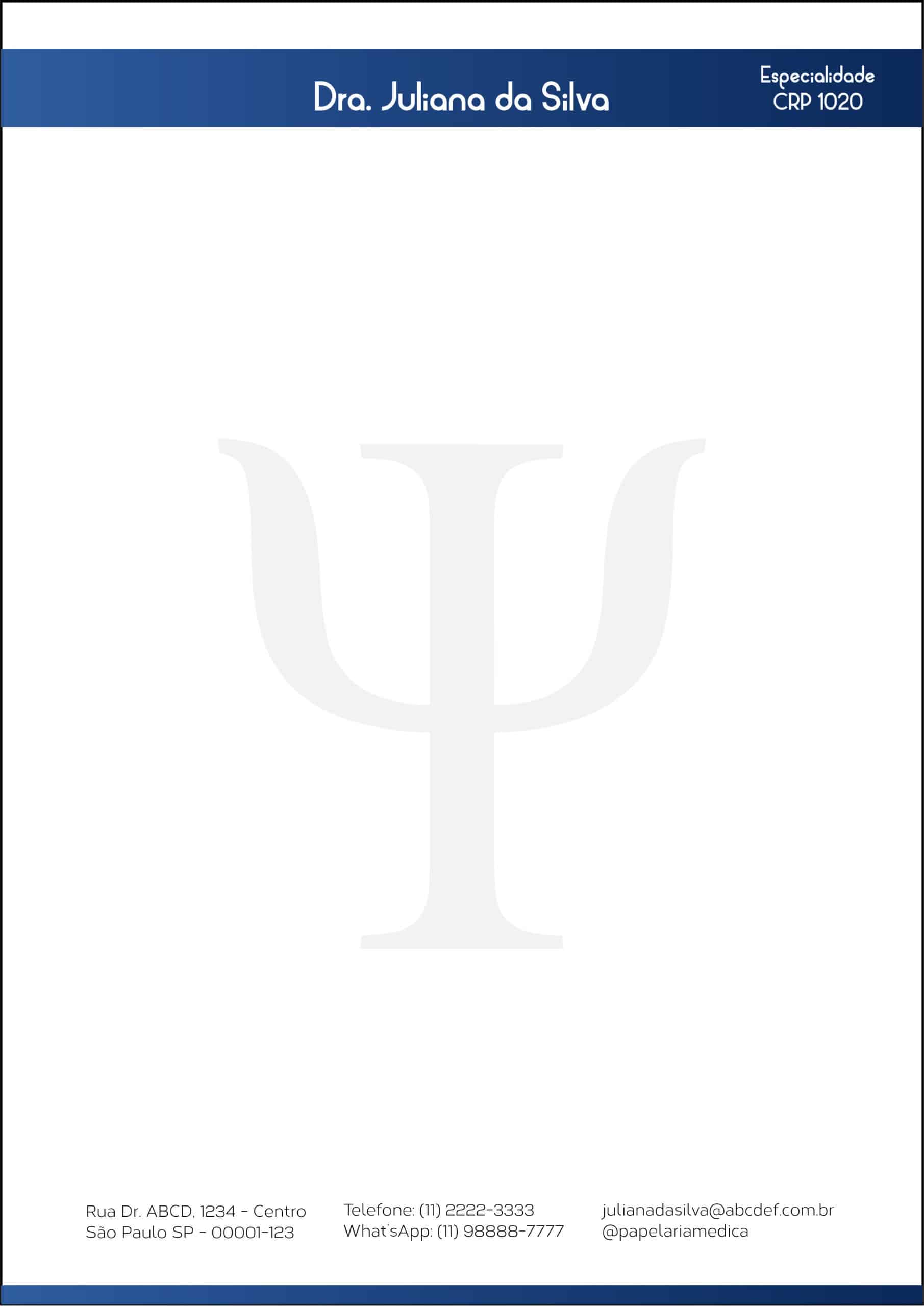 Receituário A4 Psicológico Berlim