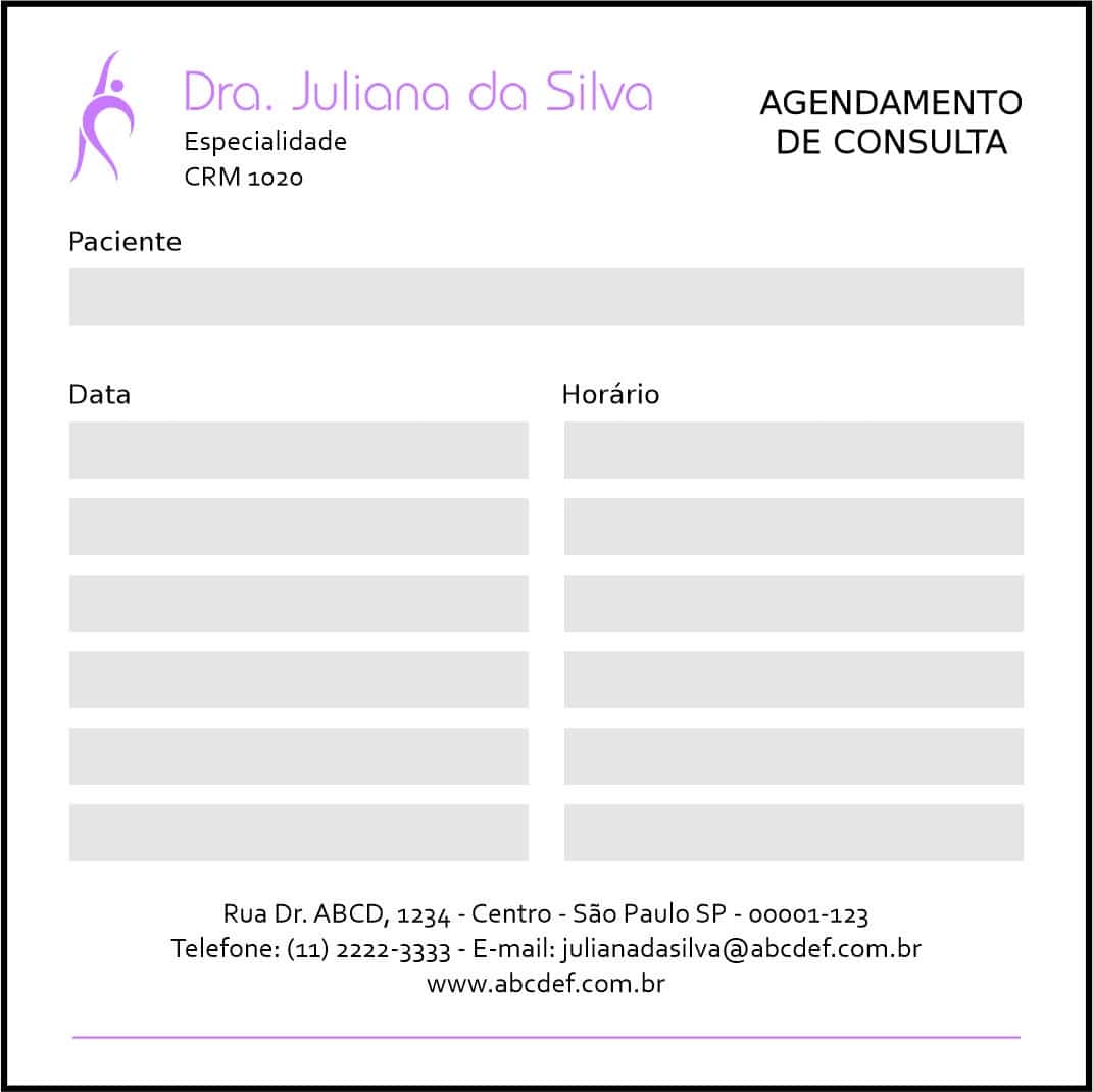 Bloco de Agendamento de Consulta Fisioterapia Troia