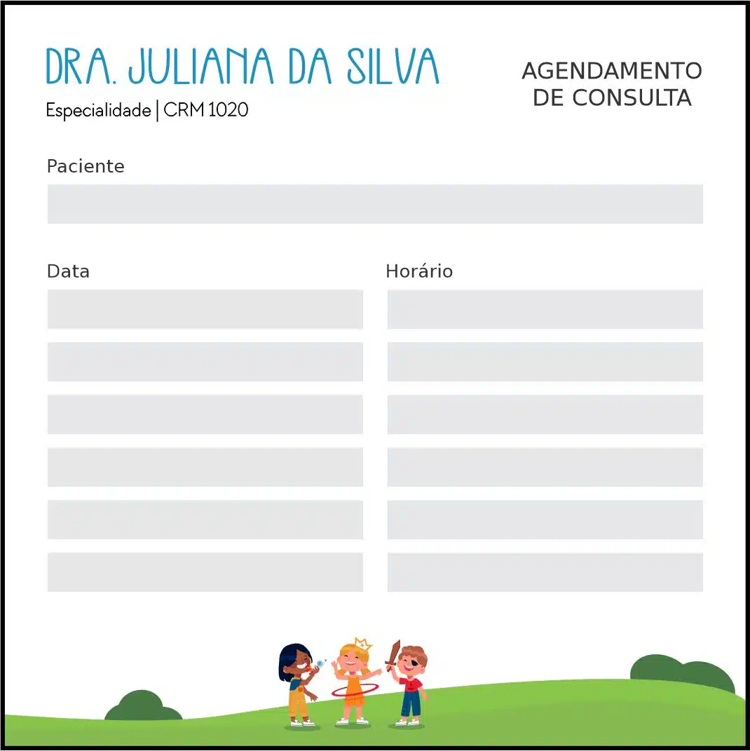 Bloco de Agendamento de Consulta Pediatra Toruń