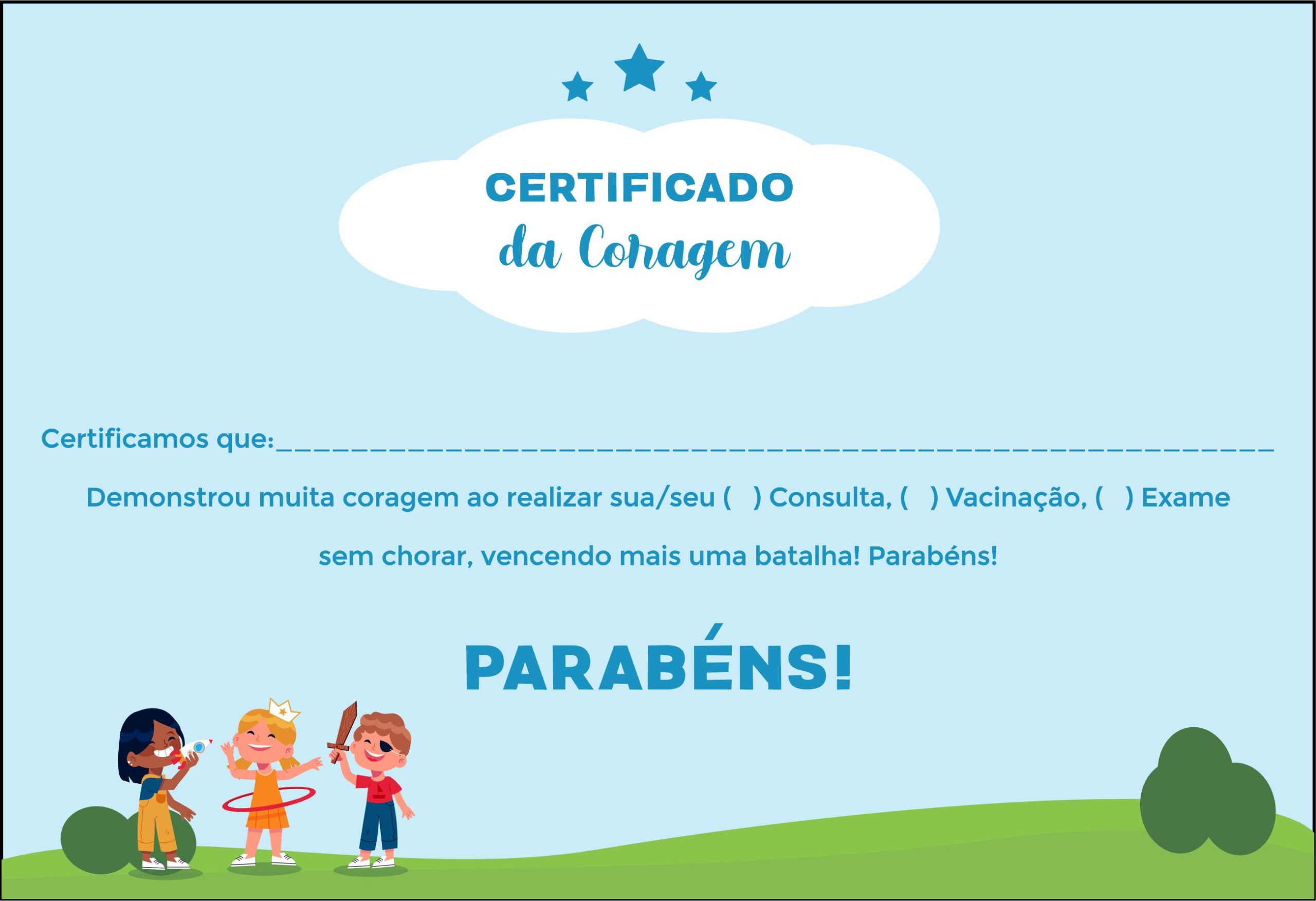 Certificado da Coragem Pediatria Toruń
