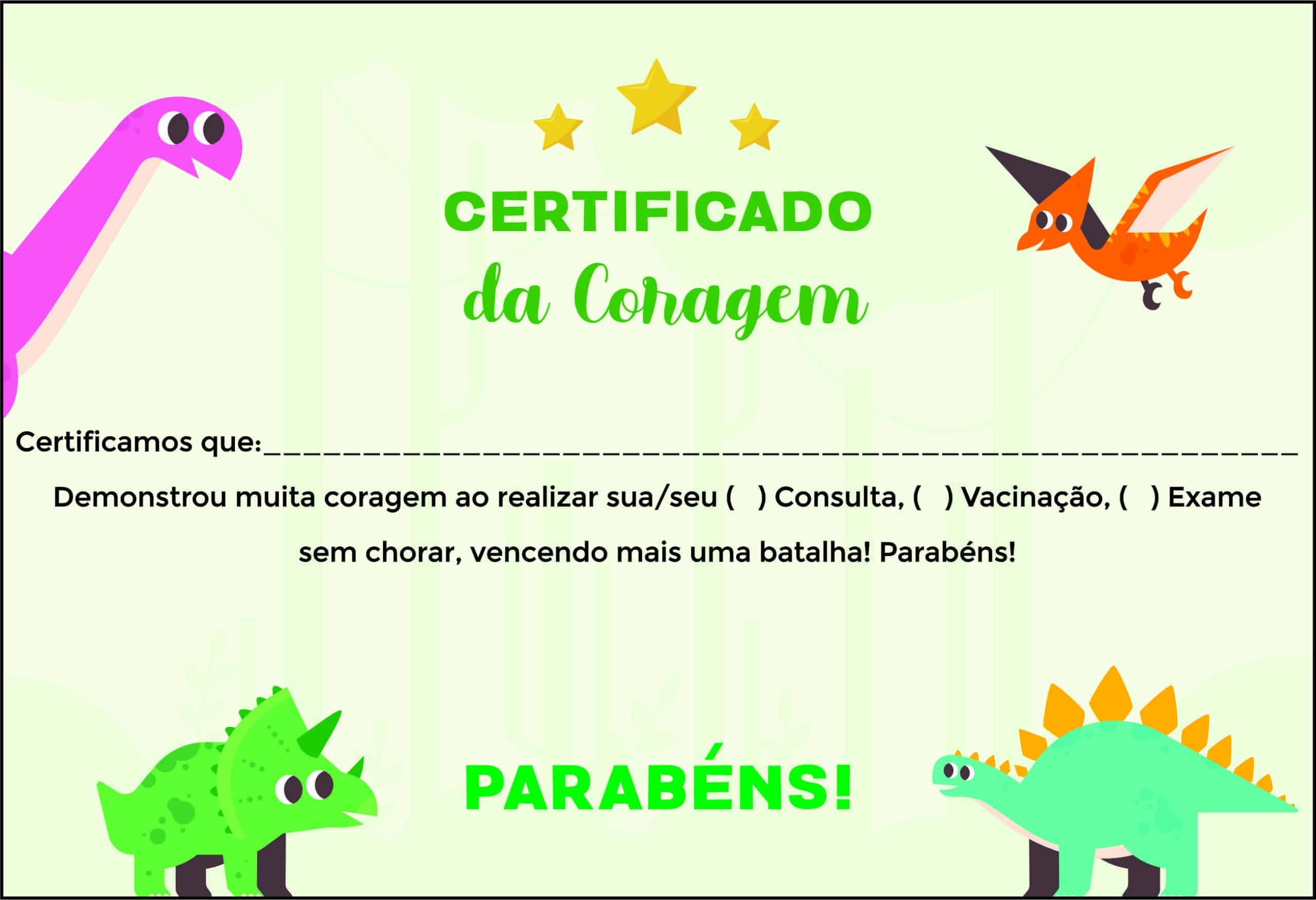 Certificado da Coragem Pediatria Sopot