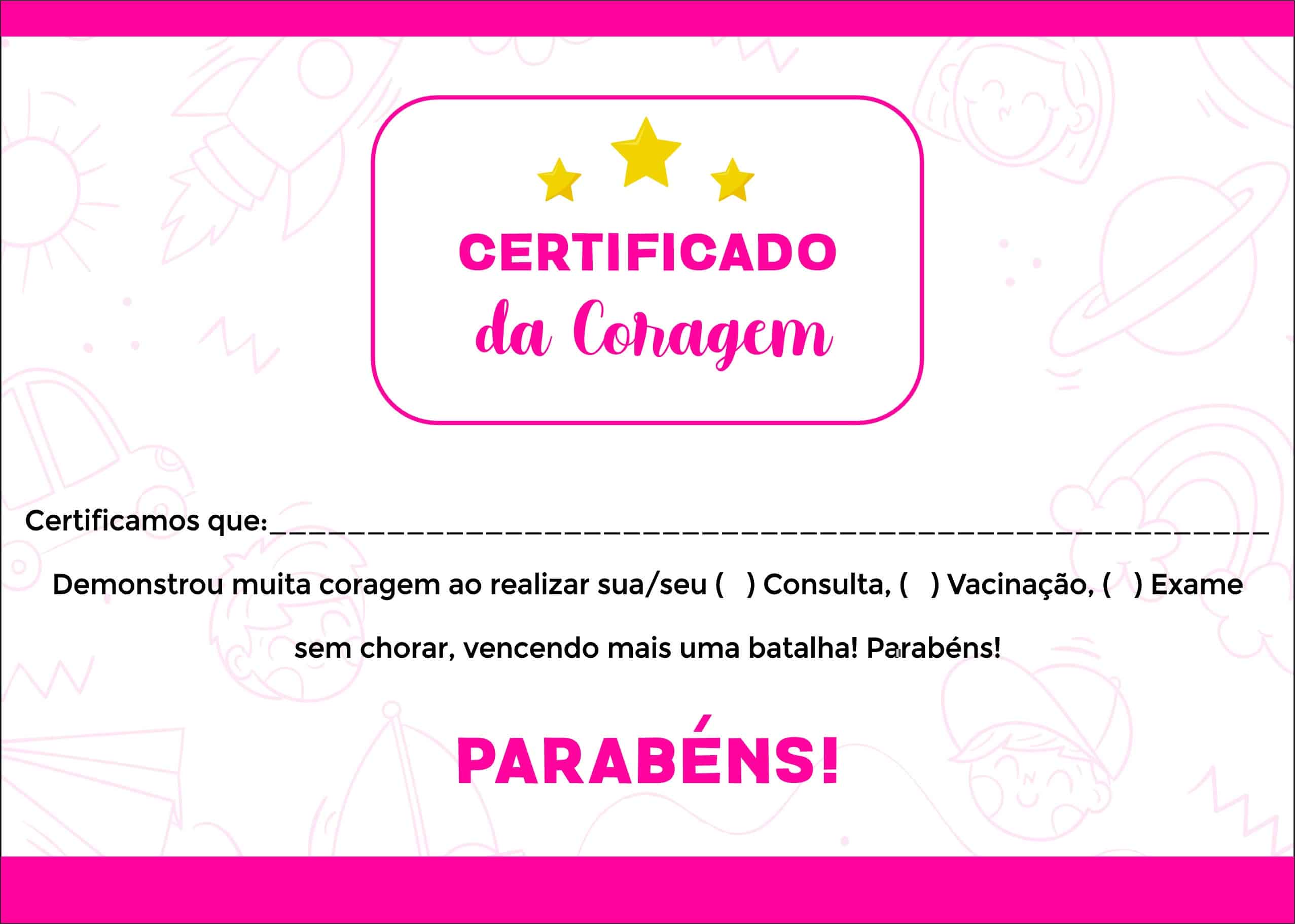 Certificado da Coragem  Pediatra Lublin