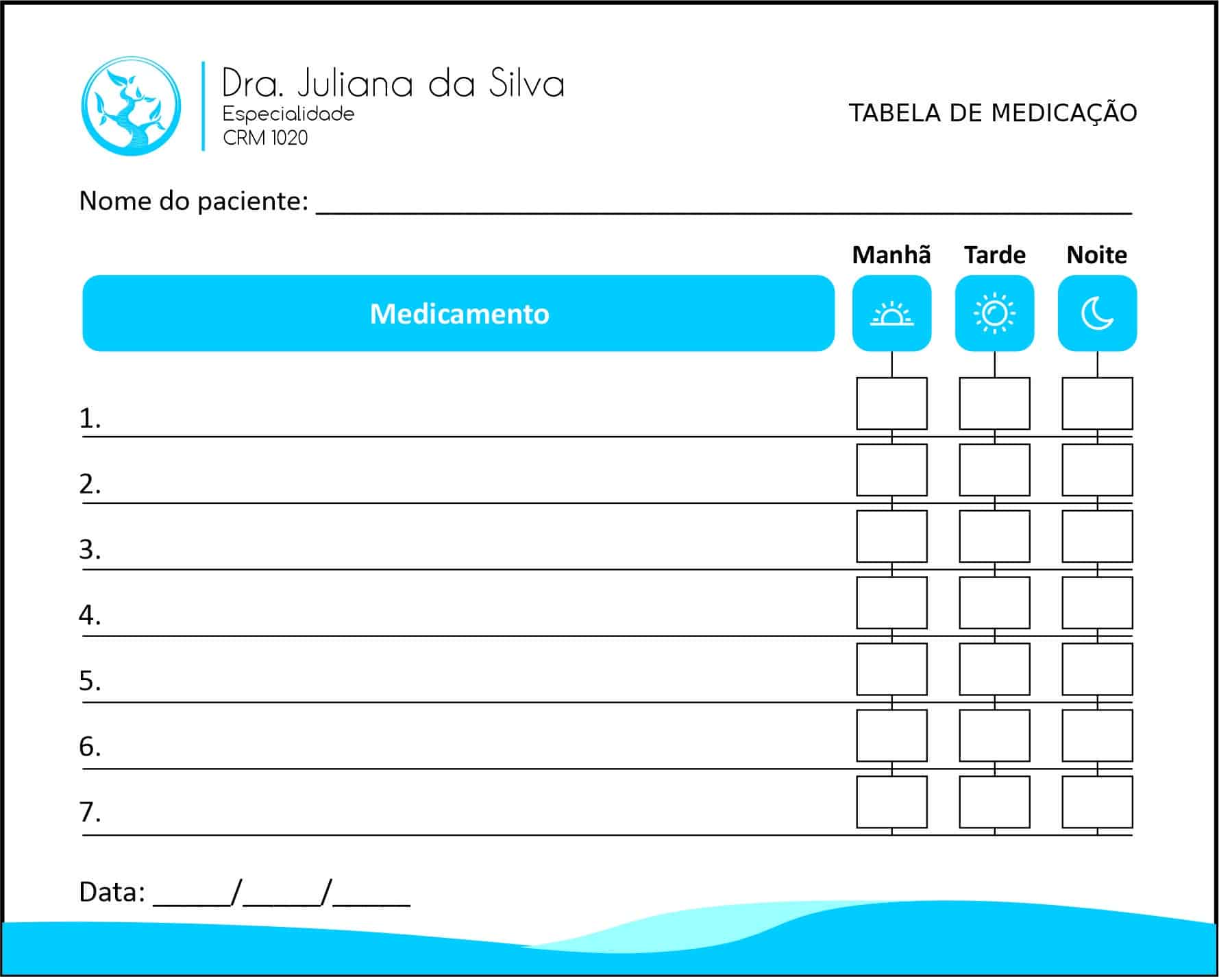 Tabela de Medicação Geriatria Xiraz